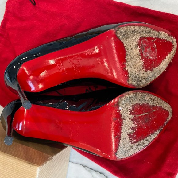 Christian Louboutin New Very Prive Black Patent Calf Leather - Picture 6 of 6
